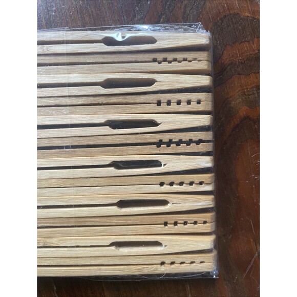 12PCS 7" Bamboo Tongs – Toast, Cheese, Fruits, Salad & Serving Kitchen Tool - Picture 3 of 4